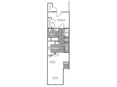 A2 - One Bedroom / One Bath - 692 Sq. Ft.*
